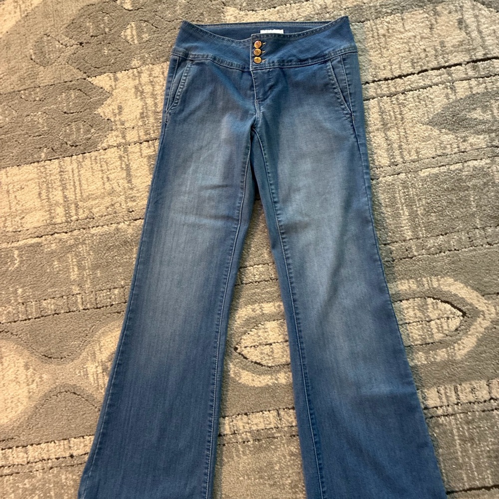 Celebrity Pink Flare Jeans in Classic Blue